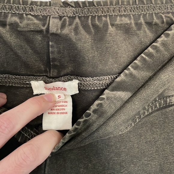 Sundance stretch cotton moto leggings in olive green, size Small - Picture 5 of 7